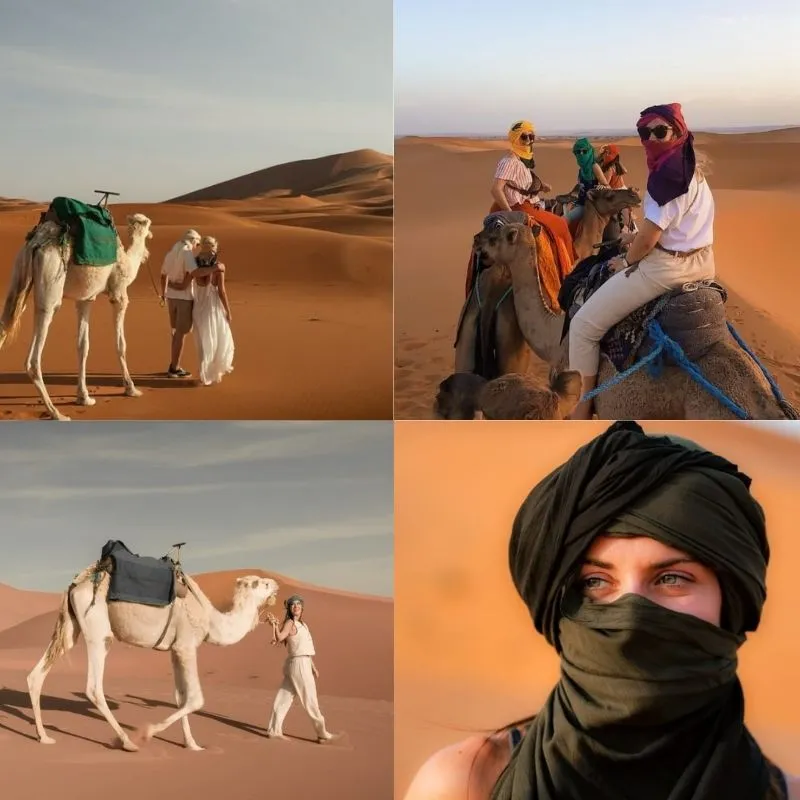Excursión 2 noches en camello en Merzouga — Sahara profundo